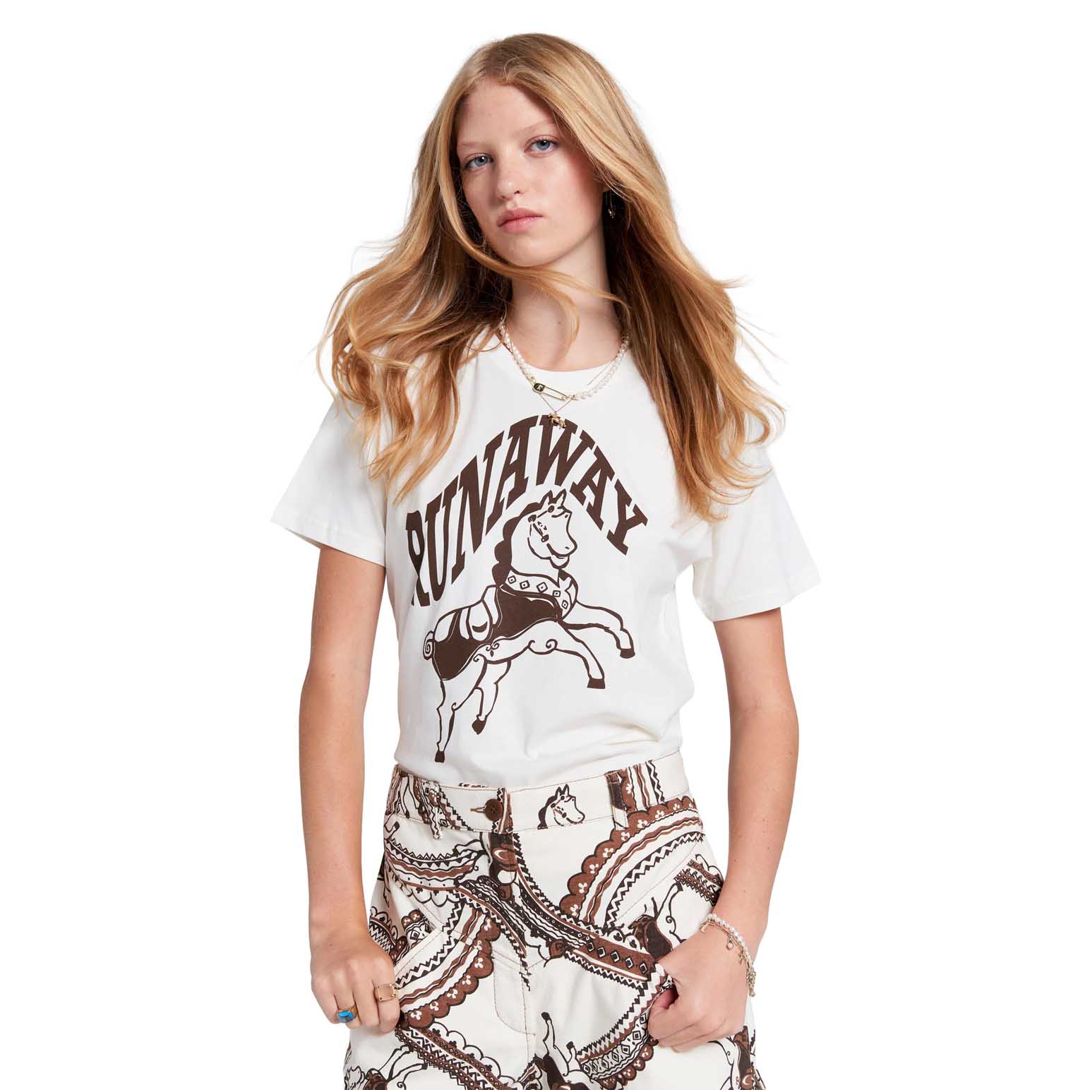 Karen Walker Runaway Carousel Organic Cotton T-Shirt